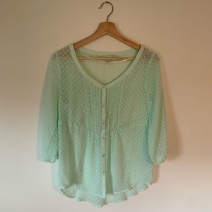 ❌SOLD❌ LC Lauren Conrad Polka-Dot Blouse